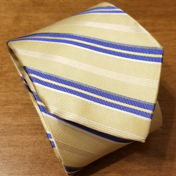 Robert Talbott diagonal stripe silk tie